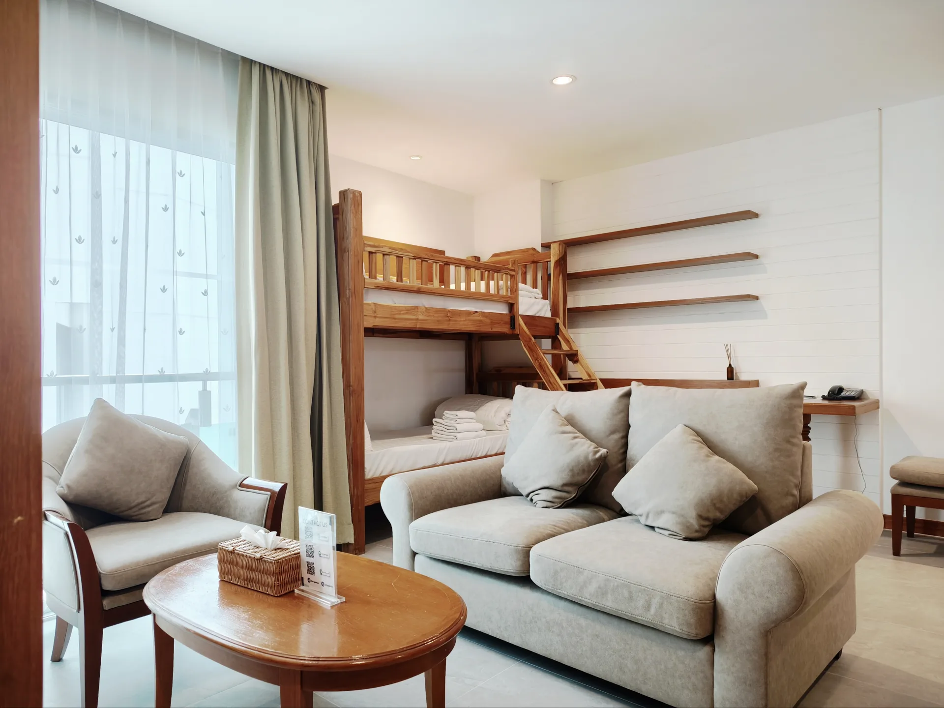 Long-stay residence living room at Royal Beach View