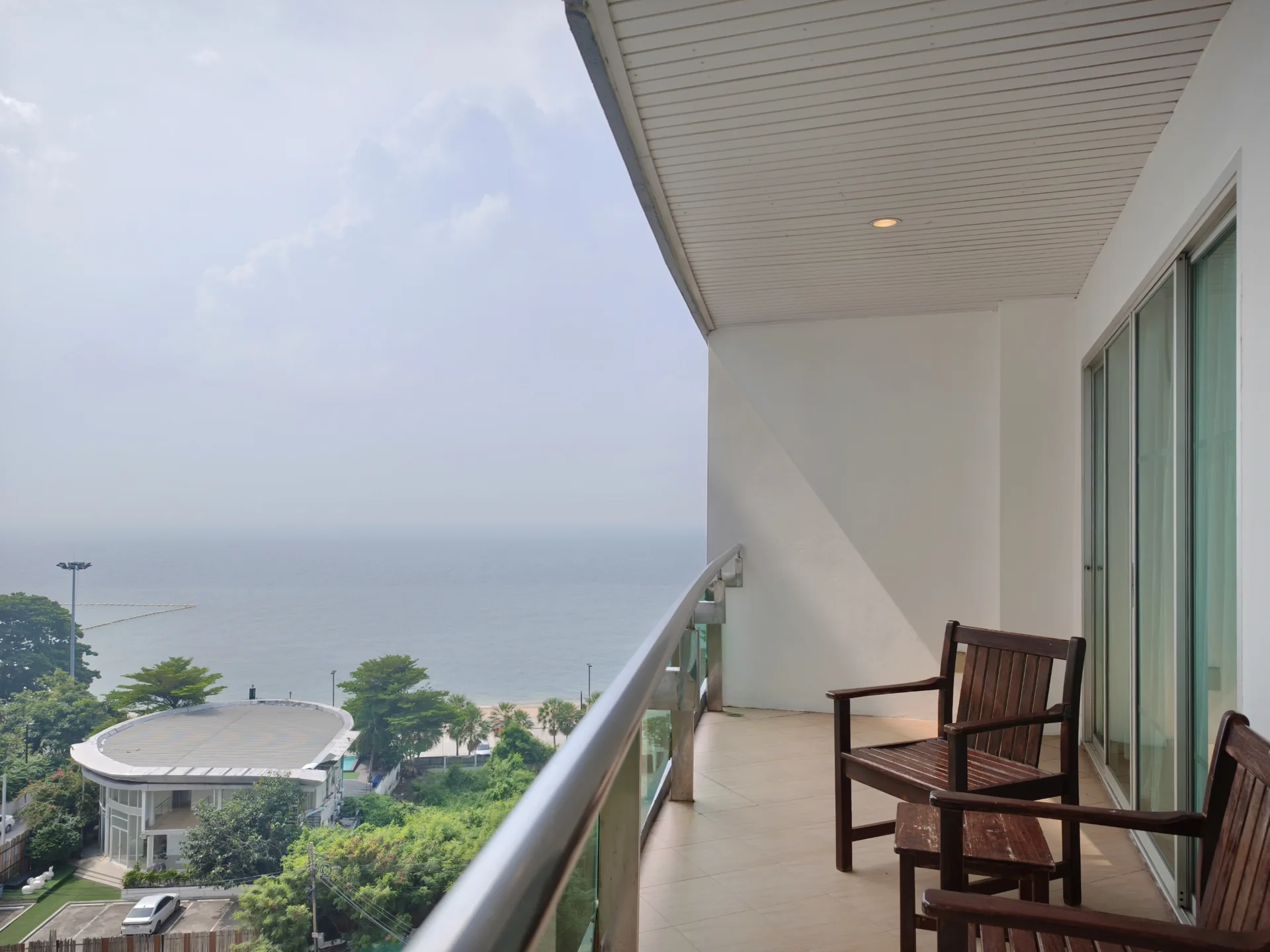 Balcony overlooking the sea in Pattaya